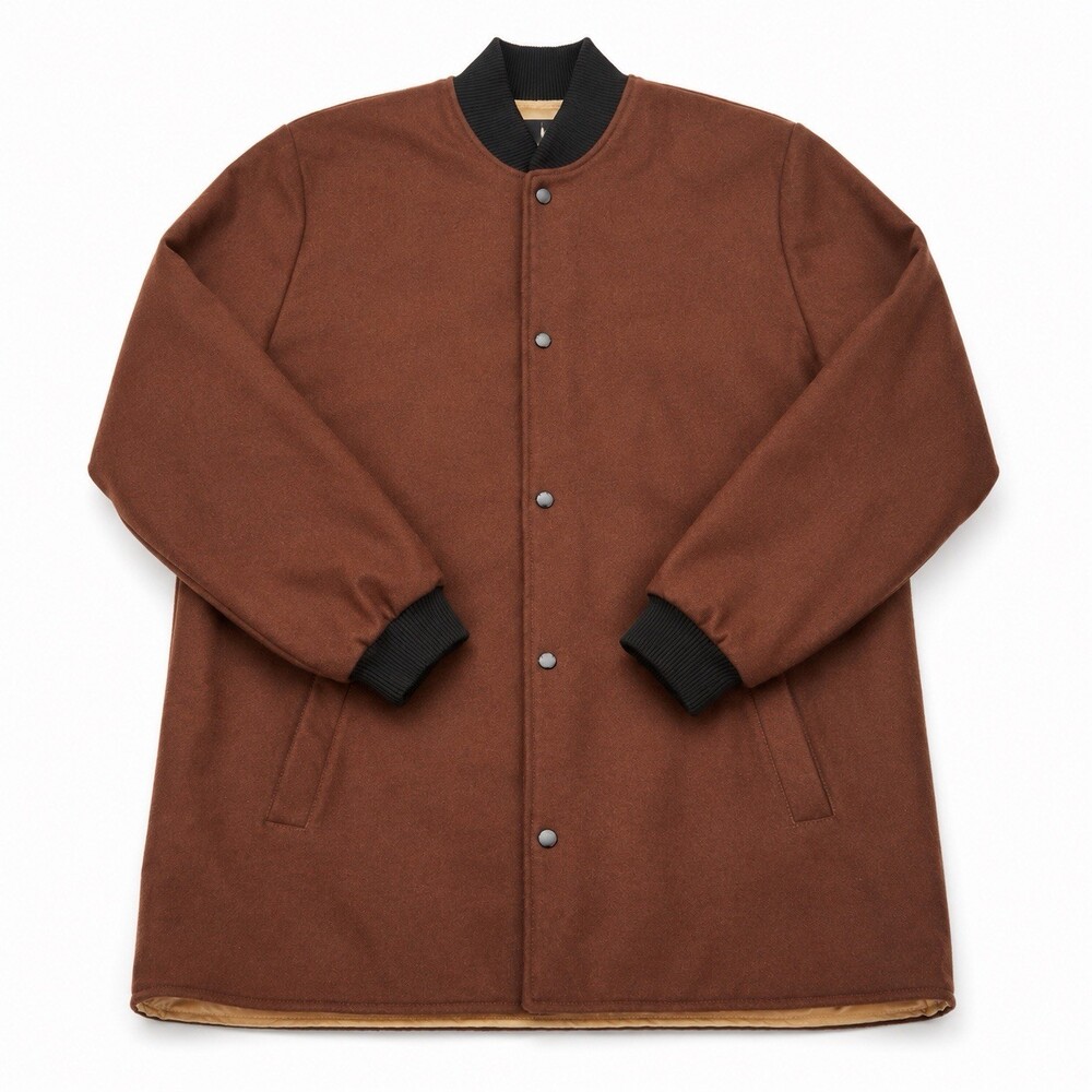 Johnny Suede American Clickers Wool Car Coat Jacket Brown Men XL Made USA